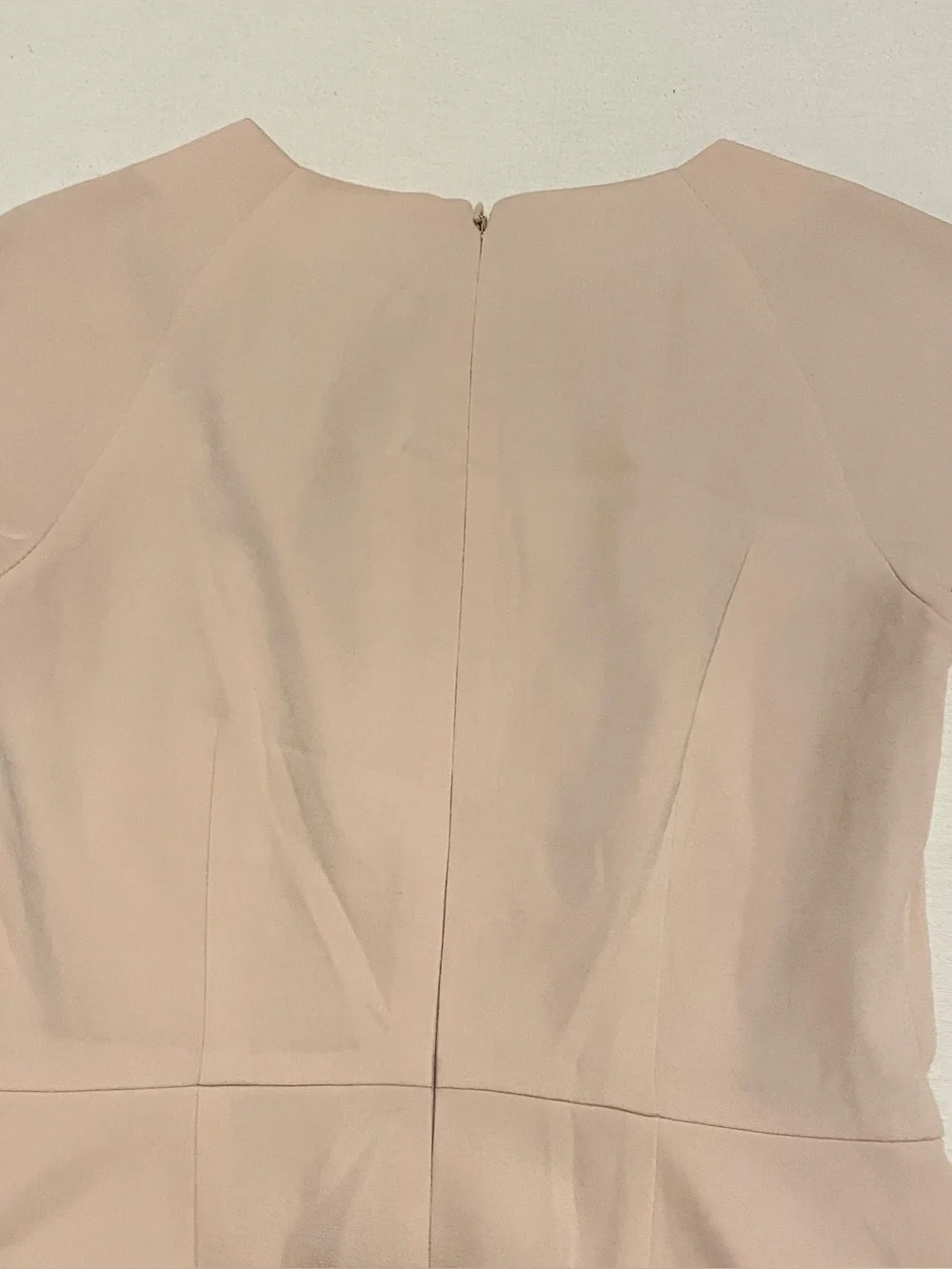 Bebe Nude Peplum Sheath Dress Cap Sleeve - Size 6 - Picture 13 of 16